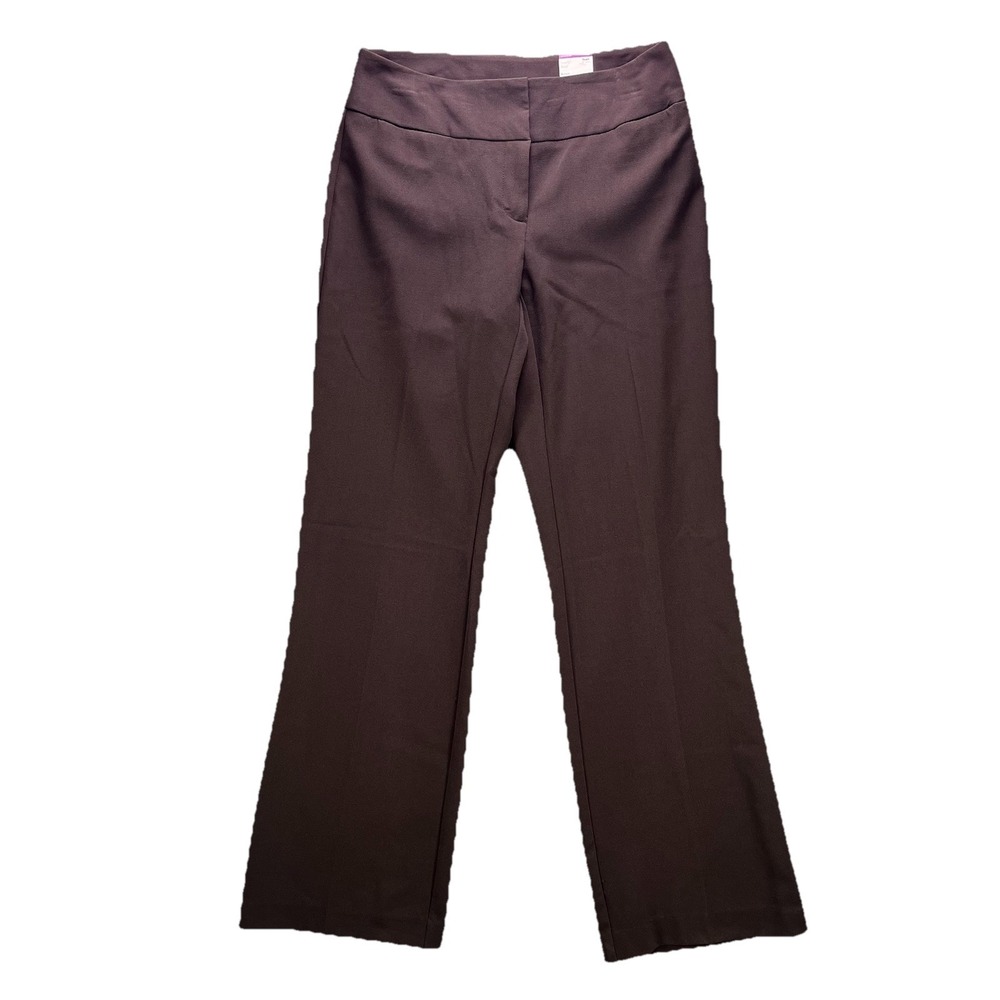 Apostrophe Rosa Mid Rise Curvy Fit Flare Pants Womens Size 4 Brown Stretch NWT